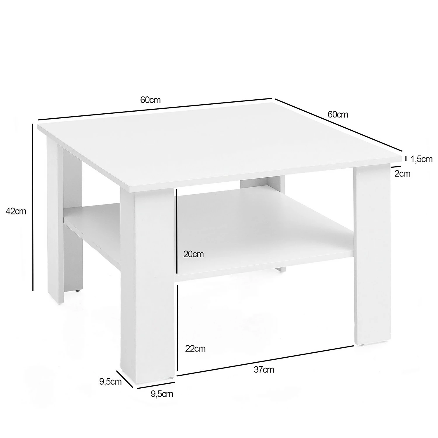 Loftscape Table basse Stam - Blanc 8 Loftscape Table basse Stam - Blanc – Image 6