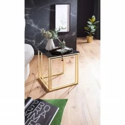 Red Living Tables gigognes Calhan (lot de 2) - noir mat / Doré -loftscape Boutique 1000296373 210929 06333000158 MOOD DETAILS P000000001000296373 mood