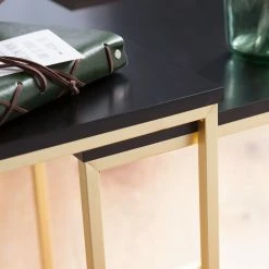 Red Living Tables gigognes Calhan (lot de 2) - noir mat / Doré -loftscape Boutique 1000296373 210929 06333000166 DETAILS P000000001000296373