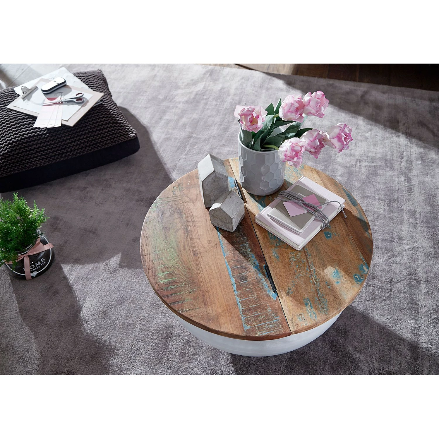 Ridgevalley Table basse Massaa III - Manguier massif / Métal - Manguier / Blanc 7 Ridgevalley Table basse Massaa III - Manguier massif / Métal - Manguier / Blanc – Image 5