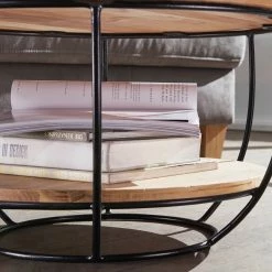 Red Living Table basse Oro - Acacia massif / Métal - Acacia / Noir -loftscape Boutique 1000296386 210929 06333100239 DETAILS P000000001000296386