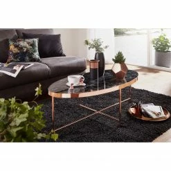 Red Living Table basse Lacaune - Verre / Métal - Imitation marbre noir -loftscape Boutique 1000296388 210929 06333100242 MOOD DETAILS P000000001000296388 mood