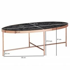 Red Living Table basse Lacaune - Verre / Métal - Imitation marbre noir -loftscape Boutique 1000296388 210929 06333100724 SKETCH DETAILS P000000001000296388 sketch