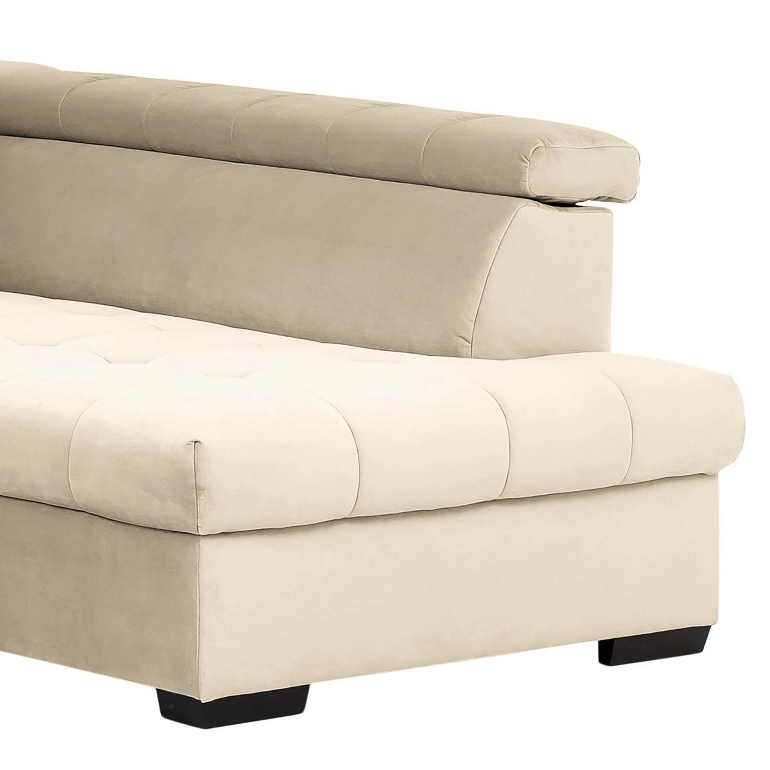 Loftscape Canapé d’angle Eloise - Microfibre - Microfibre Faria: Cachemire - Méridienne longue à droite (vue de face) - Sans fonction couchage 8 Loftscape Canapé d’angle Eloise - Microfibre - Microfibre Faria: Cachemire - Méridienne longue à droite (vue de face) - Sans fonction couchage – Image 6