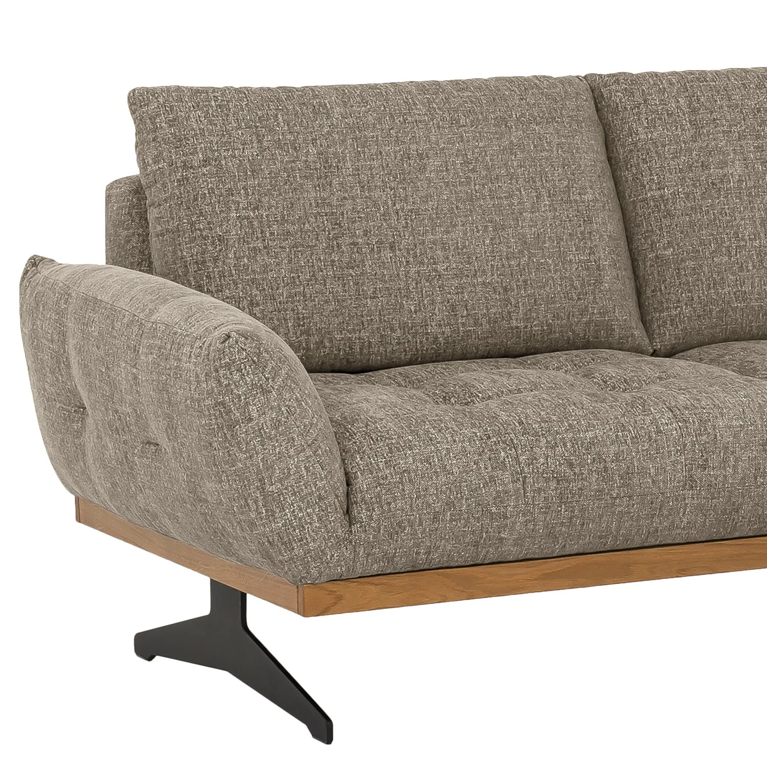 Red Living Canapé d’angle Duston - Tissu Tose: Cappuccino - Méridienne courte à droite (vue de face) - Sans appui-tête 5 Red Living Canapé d’angle Duston - Tissu Tose: Cappuccino - Méridienne courte à droite (vue de face) - Sans appui-tête – Image 3