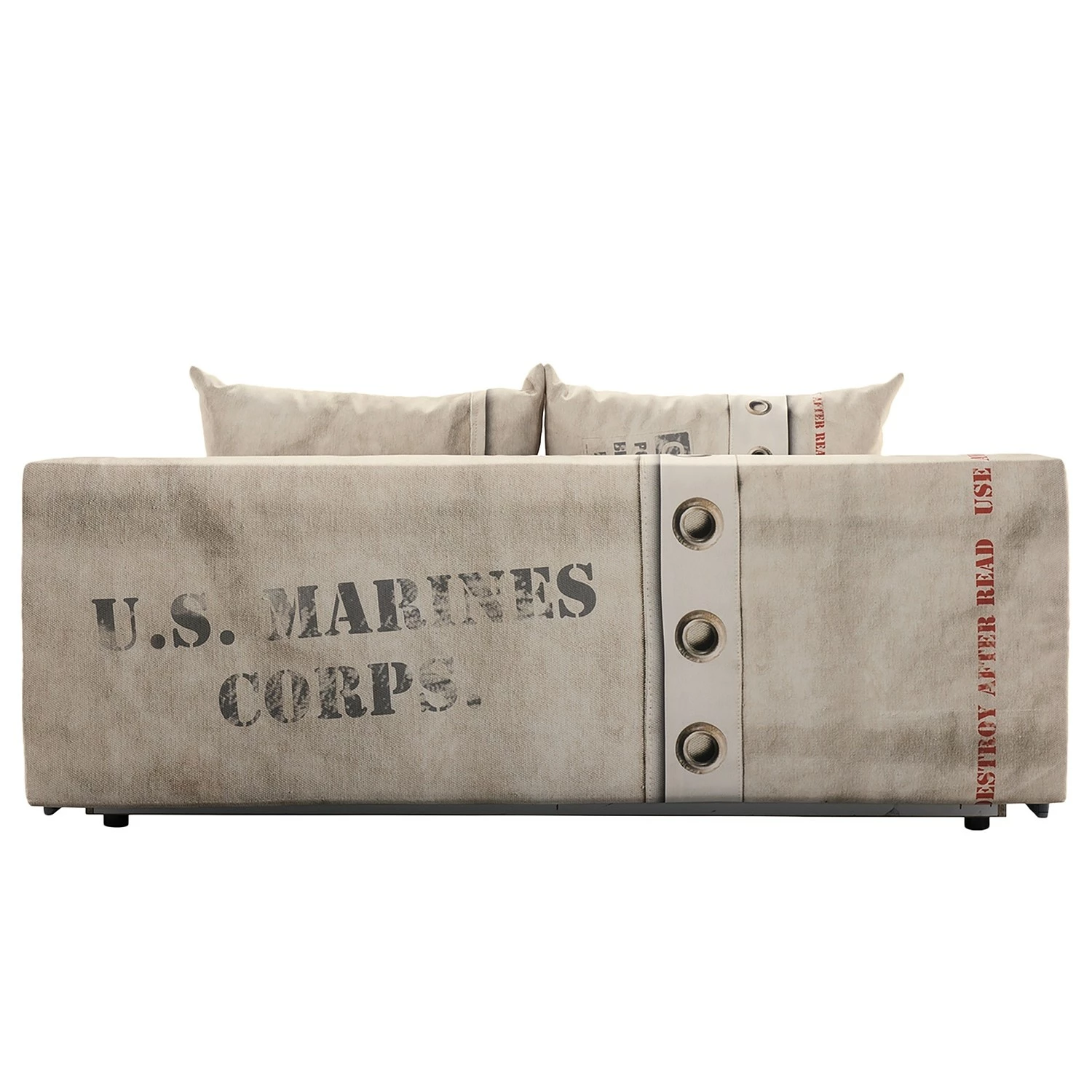 Mooved Canapé convertible Gabun - Tissage à plat - Blanc gris - Suspension à ressorts ondulés 7 Mooved Canapé convertible Gabun - Tissage à plat - Blanc gris - Suspension à ressorts ondulés – Image 5