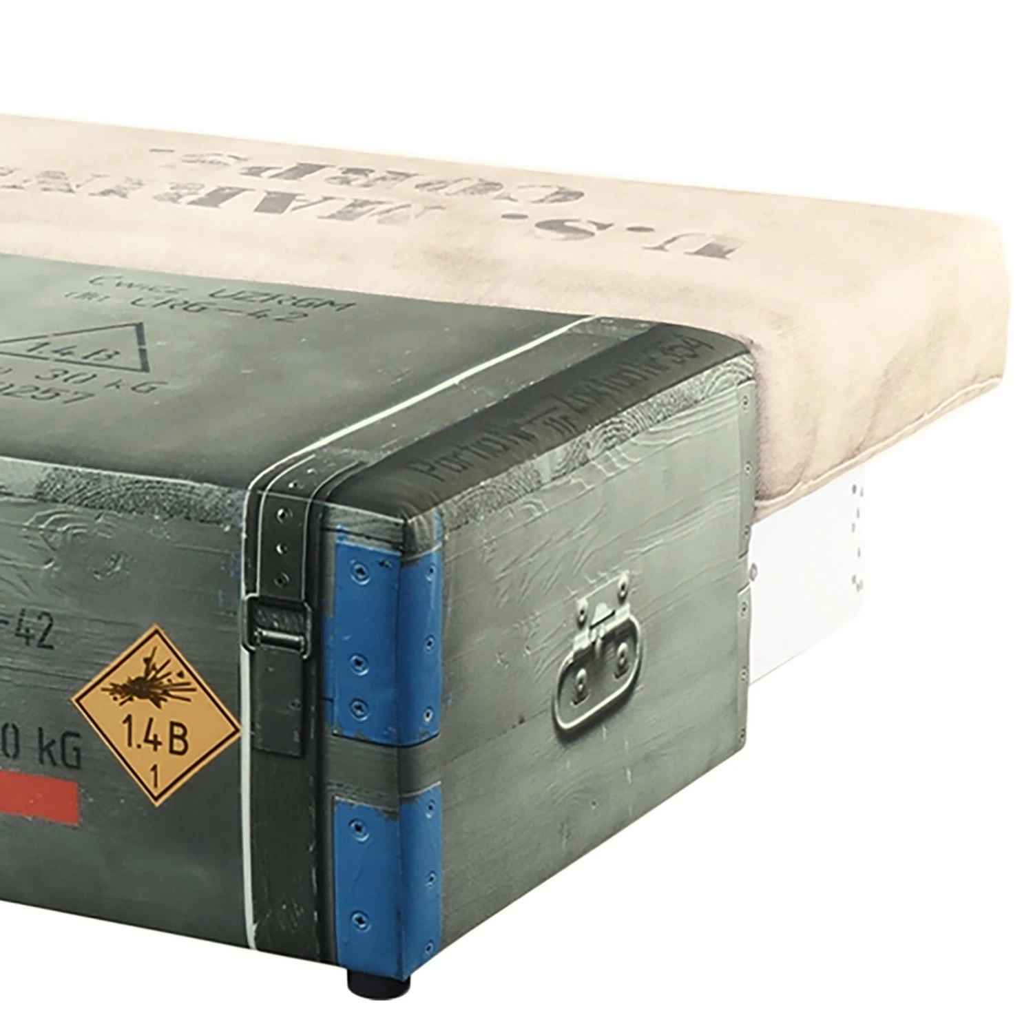 Mooved Canapé convertible Gabun - Tissage à plat - Blanc gris - Suspension à ressorts ondulés 9 Mooved Canapé convertible Gabun - Tissage à plat - Blanc gris - Suspension à ressorts ondulés – Image 7