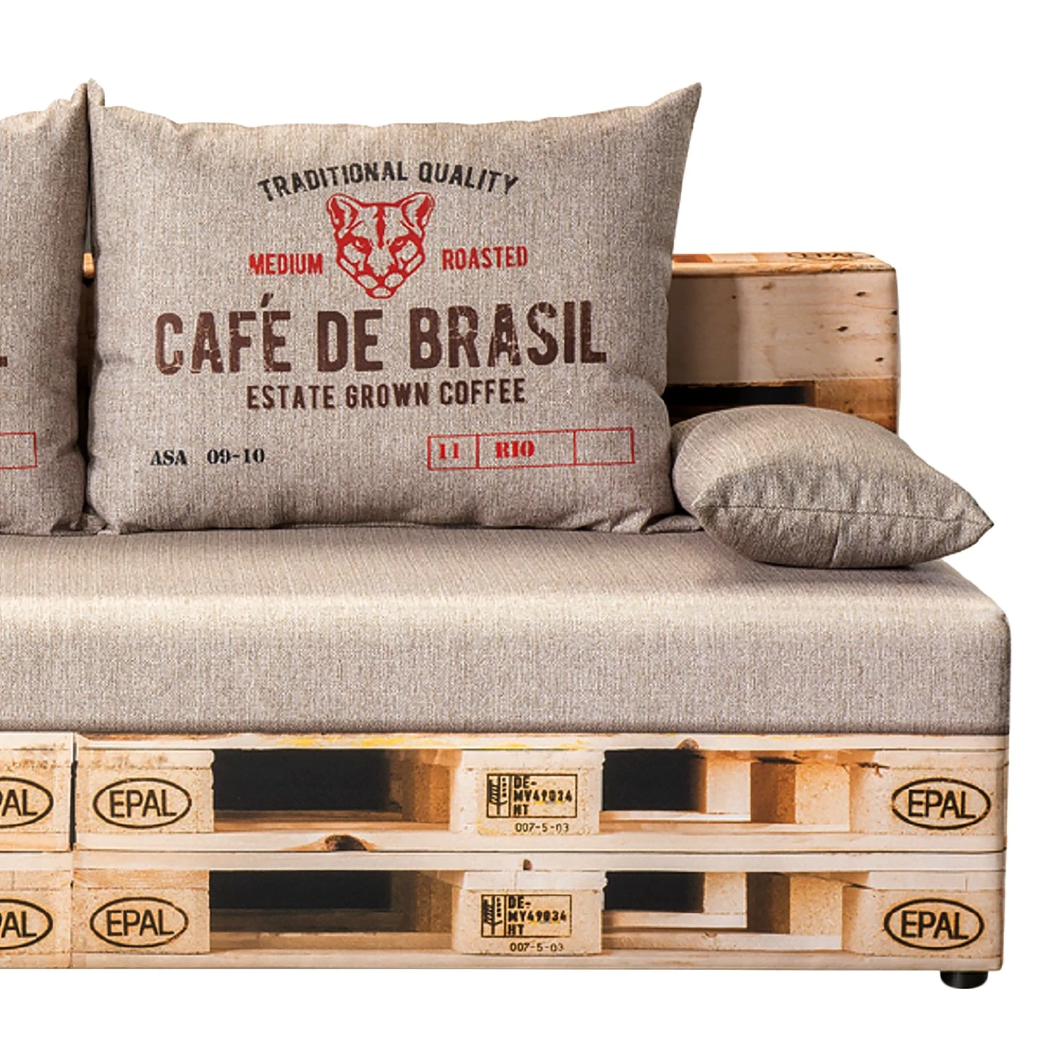 Mooved Canapé convertible Gabun - Tissage à plat - Marron / Beige - Suspension à ressorts ondulés 5 Mooved Canapé convertible Gabun - Tissage à plat - Marron / Beige - Suspension à ressorts ondulés – Image 3