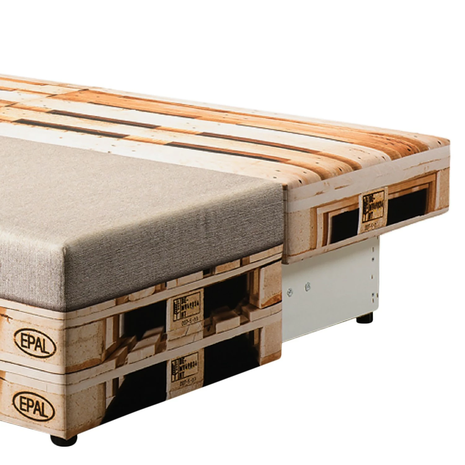 Mooved Canapé convertible Gabun - Tissage à plat - Marron / Beige - Suspension à ressorts ondulés 6 Mooved Canapé convertible Gabun - Tissage à plat - Marron / Beige - Suspension à ressorts ondulés – Image 4