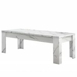 LC Spa Table basse Carrara - Imitation marbre blanc