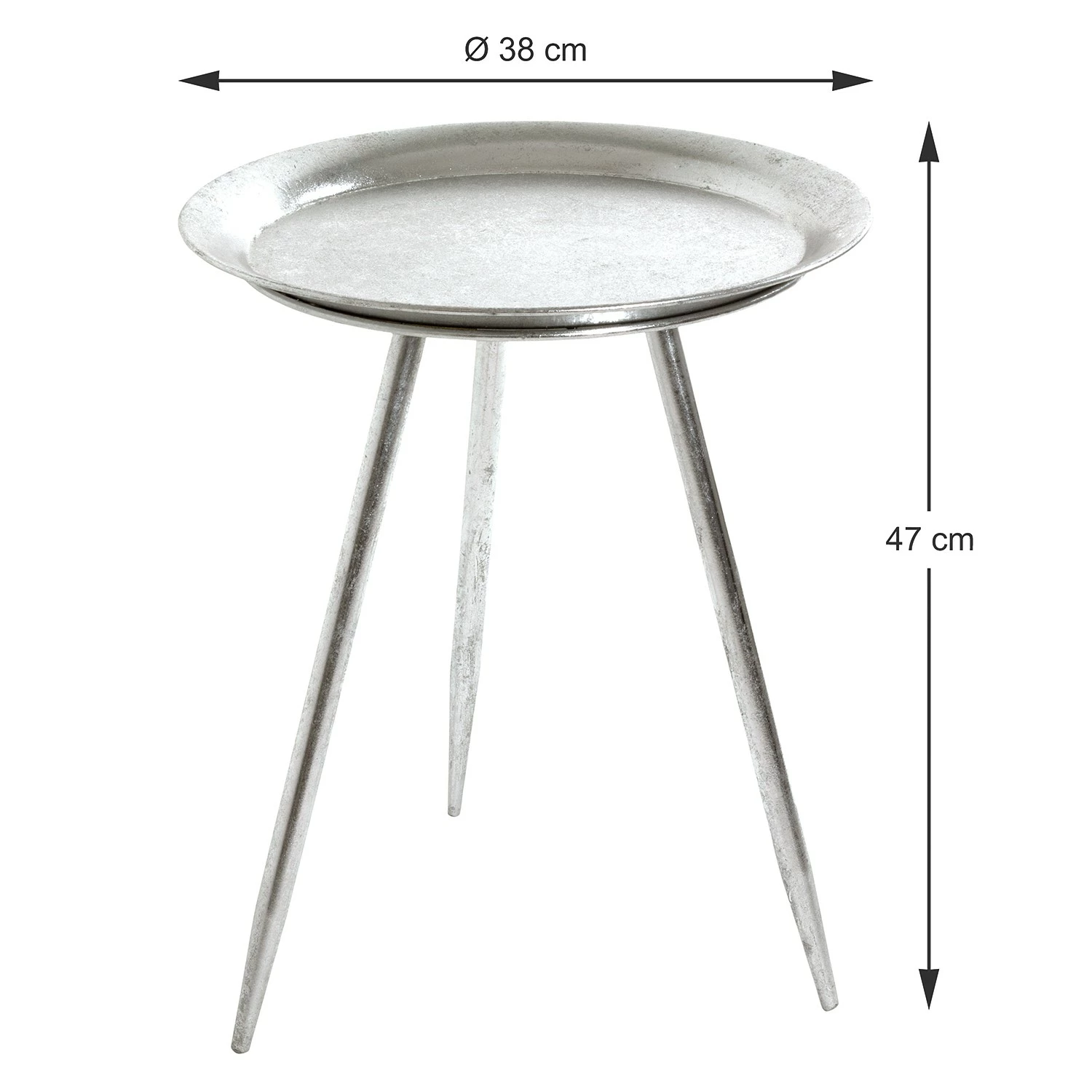 Loftscape Bout de canapé Hatta II - Verre - Argenté 5 Loftscape Bout de canapé Hatta II - Verre - Argenté – Image 3