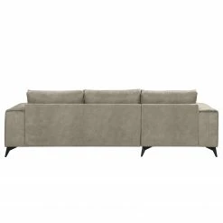 Loftscape Canapé d’angle Gatsby - Aspect cuir vieilli - Microfibre Zaira: Gris argenté - Méridienne courte à gauche (vue de face) -loftscape Boutique 1000298280 211011 13401500095 DETAILS P000000001000298280