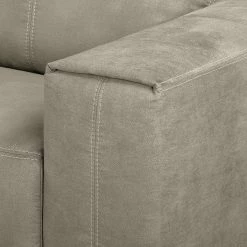 Loftscape Canapé d’angle Gatsby - Aspect cuir vieilli - Microfibre Zaira: Gris argenté - Méridienne courte à gauche (vue de face) -loftscape Boutique 1000298280 211011 134016000121 DETAILS P000000001000298280