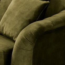 Red Living Canapé Lovis (3 places) - Velours Tomi: Vert vieilli -loftscape Boutique 1000298813 211214 180122000160 DETAILS P000000001000298813