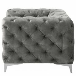 Red Living Fauteuil Merlin - Velours Tomi: Gris -loftscape Boutique 1000298964 211214 18025501523 DETAILS P000000001000298964