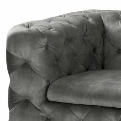 Red Living Fauteuil Merlin - Velours Tomi: Gris -loftscape Boutique 1000298964 211214 18025501545 DETAILS P000000001000298964