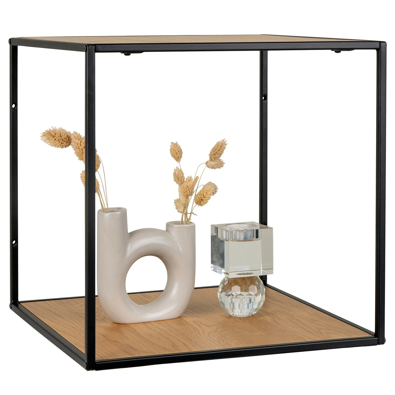 Red Living Étagère murale Vapi II - Noir / Imitation chêne 5 Red Living Étagère murale Vapi II - Noir / Imitation chêne – Image 3