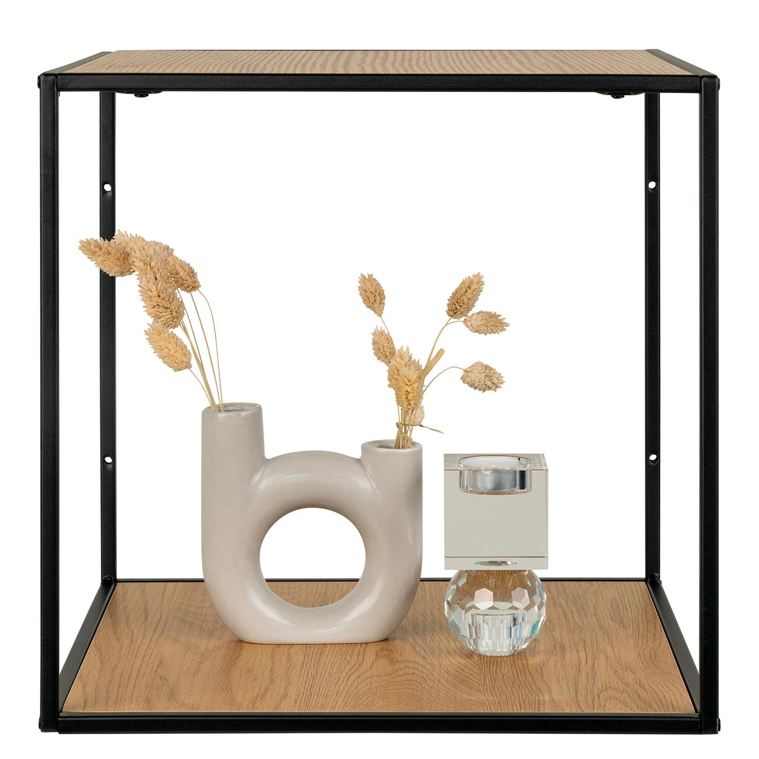 Red Living Étagère murale Vapi II - Noir / Imitation chêne 6 Red Living Étagère murale Vapi II - Noir / Imitation chêne – Image 4