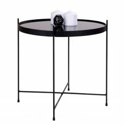 Red Living Bout de canapé Vehas - Verre / Métal - Noir -loftscape Boutique 1000299452 211012 13474600131 DETAILS P000000001000299452