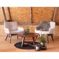 Naturoo Table basse Hawar - Placage en bois véritable - Noyer -loftscape Boutique 1000299453 211012 13474600127 MOOD DETAILS P000000001000299453 mood