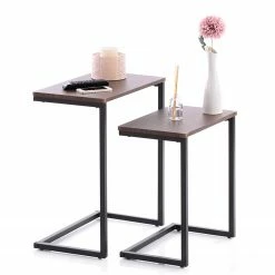 FLHF Tables gigognes Alt (2 éléments) - Imitation noyer 15 FLHF Tables gigognes Alt (2 éléments) - Imitation noyer -loftscape Boutique 1000299484 211012 153411000140 DETAILS P000000001000299484