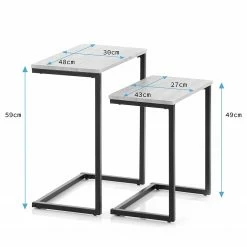 FLHF Tables gigognes Alt (2 éléments) - Imitation noyer 17 FLHF Tables gigognes Alt (2 éléments) - Imitation noyer -loftscape Boutique 1000299484 211012 153411000583 SKETCH DETAILS P000000001000299484 sketch