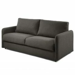 Loftscape Canapé convertible Jobo - Chenille - Tissu Chenille Chaja: Gris foncé - Largeur : 182 cm