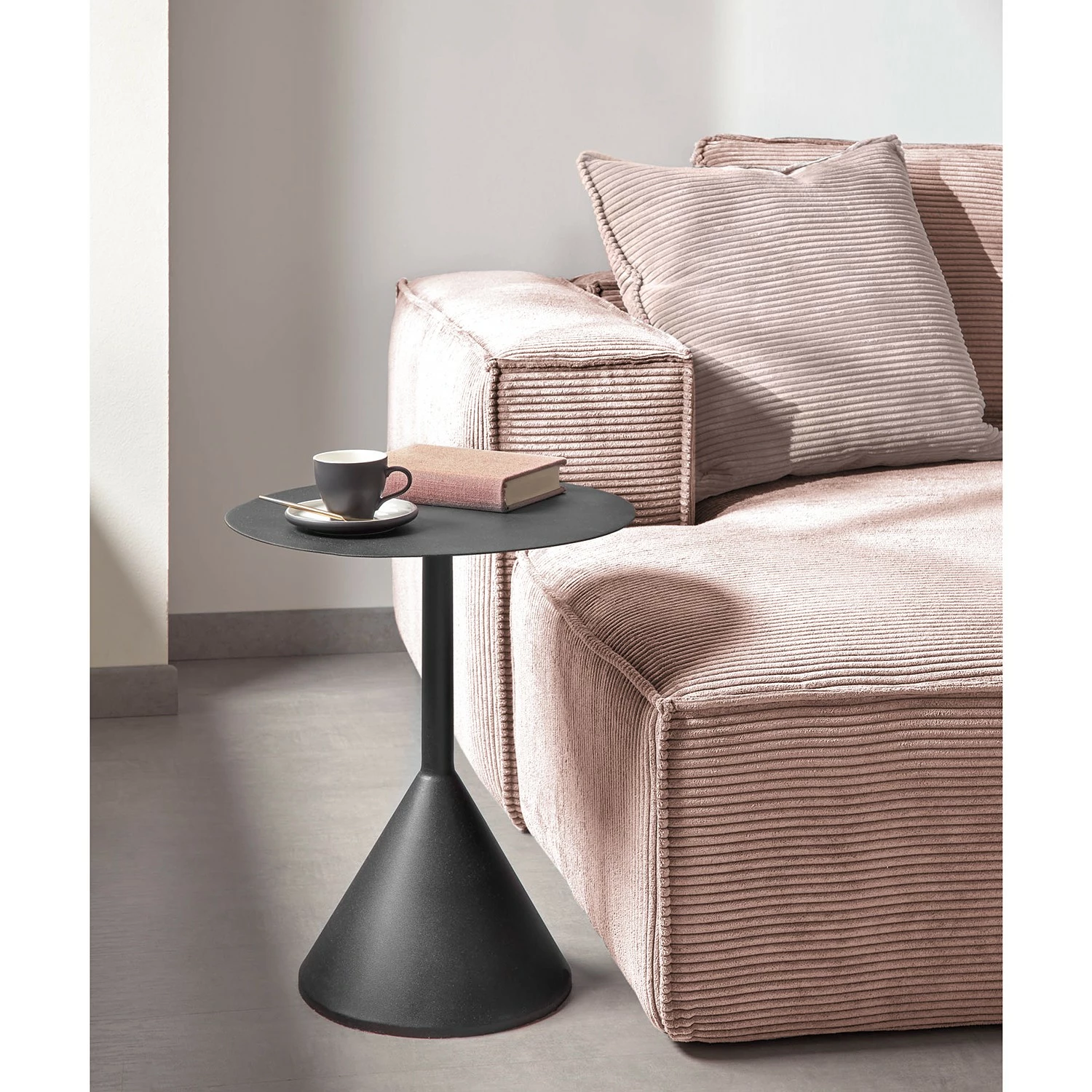 Loftscape Canapé d’angle Marzo - Velours côtelé Lole: Mauve - Méridienne courte à gauche (vue de face) 5 Loftscape Canapé d’angle Marzo - Velours côtelé Lole: Mauve - Méridienne courte à gauche (vue de face) – Image 3