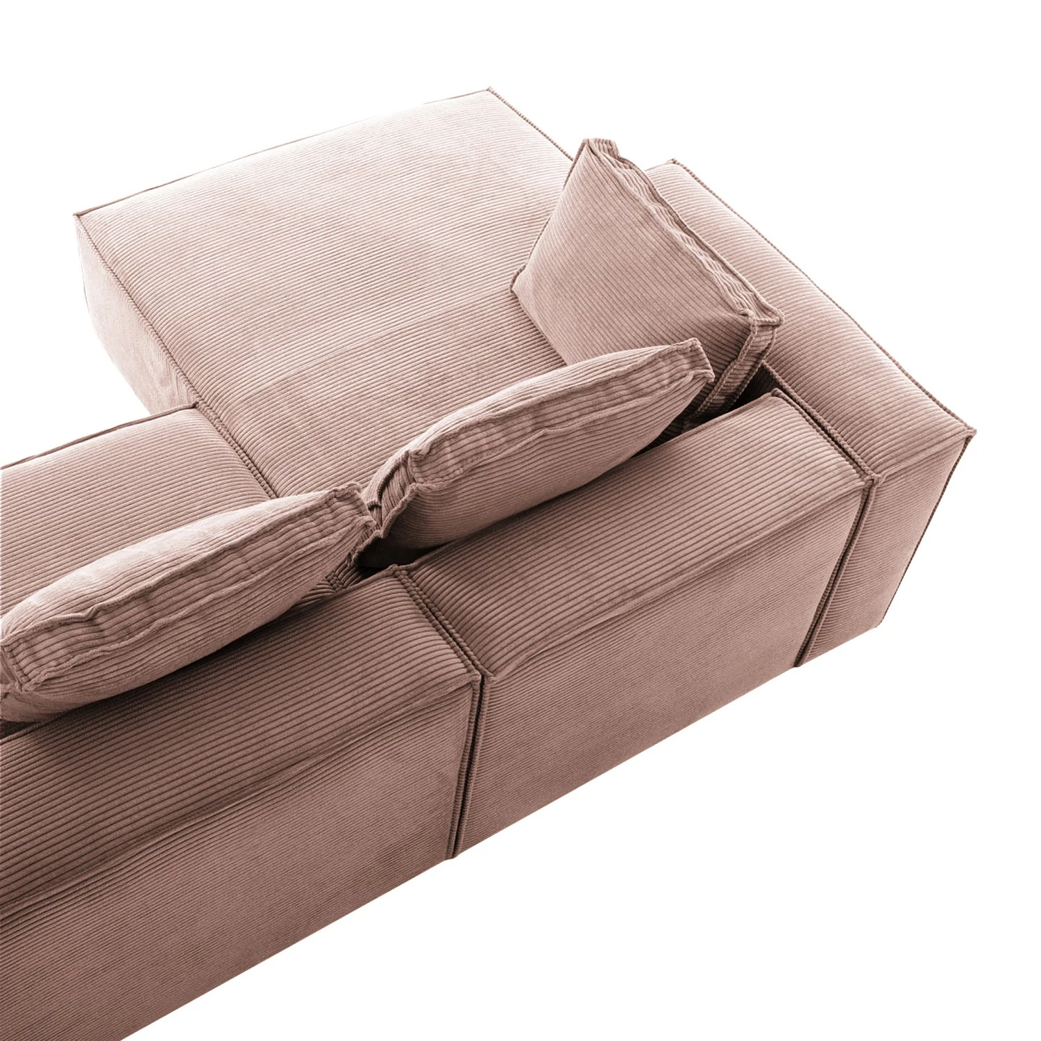 Loftscape Canapé d’angle Marita - Velours côtelé Lole: Mauve - Méridienne courte à gauche (vue de face) 11 Loftscape Canapé d’angle Marita - Velours côtelé Lole: Mauve - Méridienne courte à gauche (vue de face) – Image 9