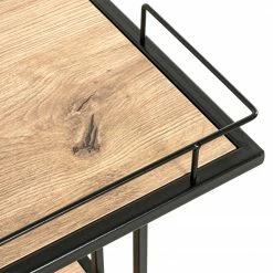 Loftscape Bout de canapé Kembs - Métal - Imitation chêne / Noir -loftscape Boutique 1000300681 211015 10493400050 DETAILS P000000001000300681