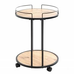 Loftscape Bout de canapé Samuro - Métal - Imitation chêne / Noir -loftscape Boutique 1000300698 211015 10493600071 DETAILS P000000001000300698