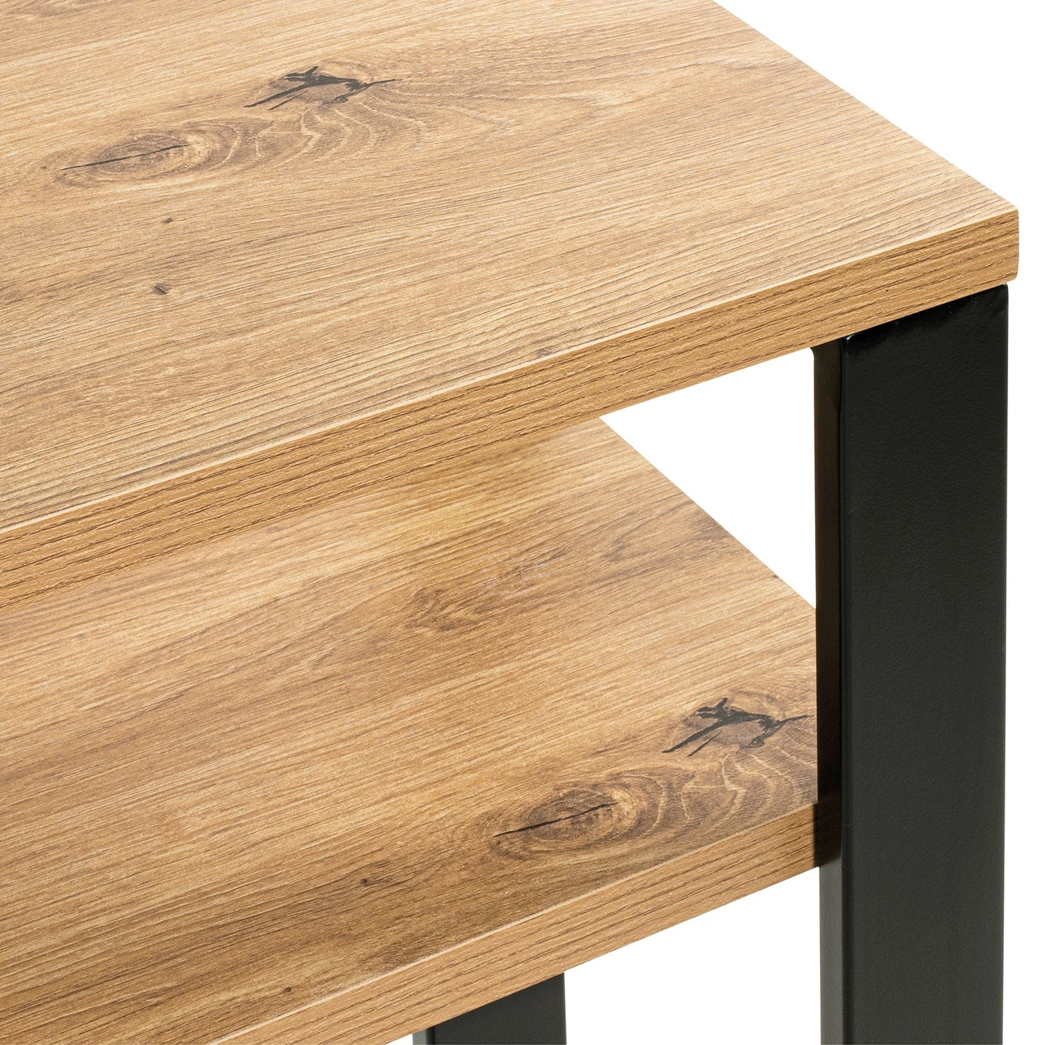 Red Living Console Salcha - Métal - Imitation chêne / Noir 7 Red Living Console Salcha - Métal - Imitation chêne / Noir – Image 5