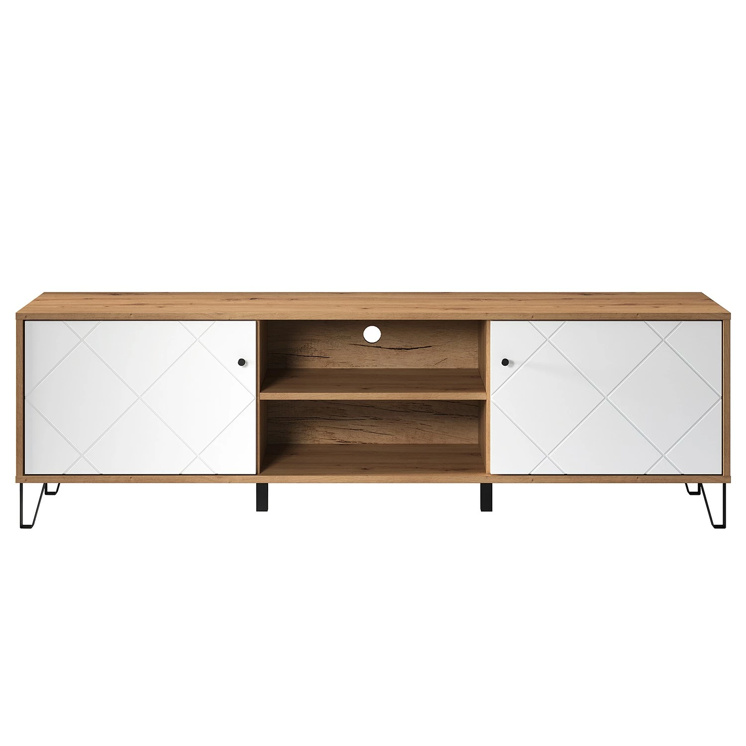 Trendteam Meuble TV Touch II - Imitation chêne artisan / Blanc 7 Trendteam Meuble TV Touch II - Imitation chêne artisan / Blanc – Image 5