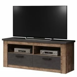 Trendteam Ensemble meubles TV Georgia (4 éléments) - Gris foncé / Imitation chêne rustique -loftscape Boutique 1000300851 211015 125437000124 DETAILS P000000001000300851