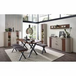 Loftscape Vitrine Saida - Avec éclairage - Cachemire / Imitation noyer -loftscape Boutique 1000300921 211020 133434000027 MOOD DETAILS P000000001000300921 mood