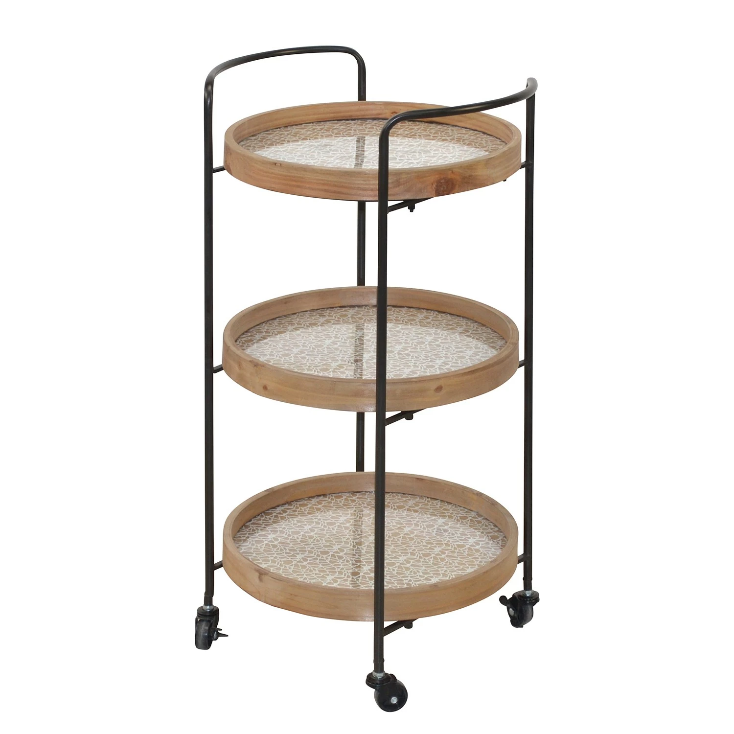 Red Living Desserte Gadeby - Métal - Imitation chêne / Noir 3 Red Living Desserte Gadeby - Métal - Imitation chêne / Noir