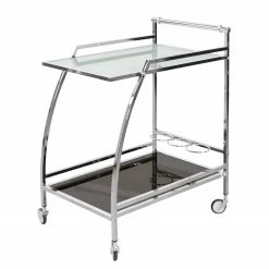 Loftscape Desserte Gilze - Verre / Métal - Chrome