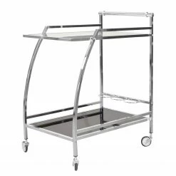 Loftscape Desserte Gilze - Verre / Métal - Chrome -loftscape Boutique 1000304120 211027 13422500071 DETAILS P000000001000304120