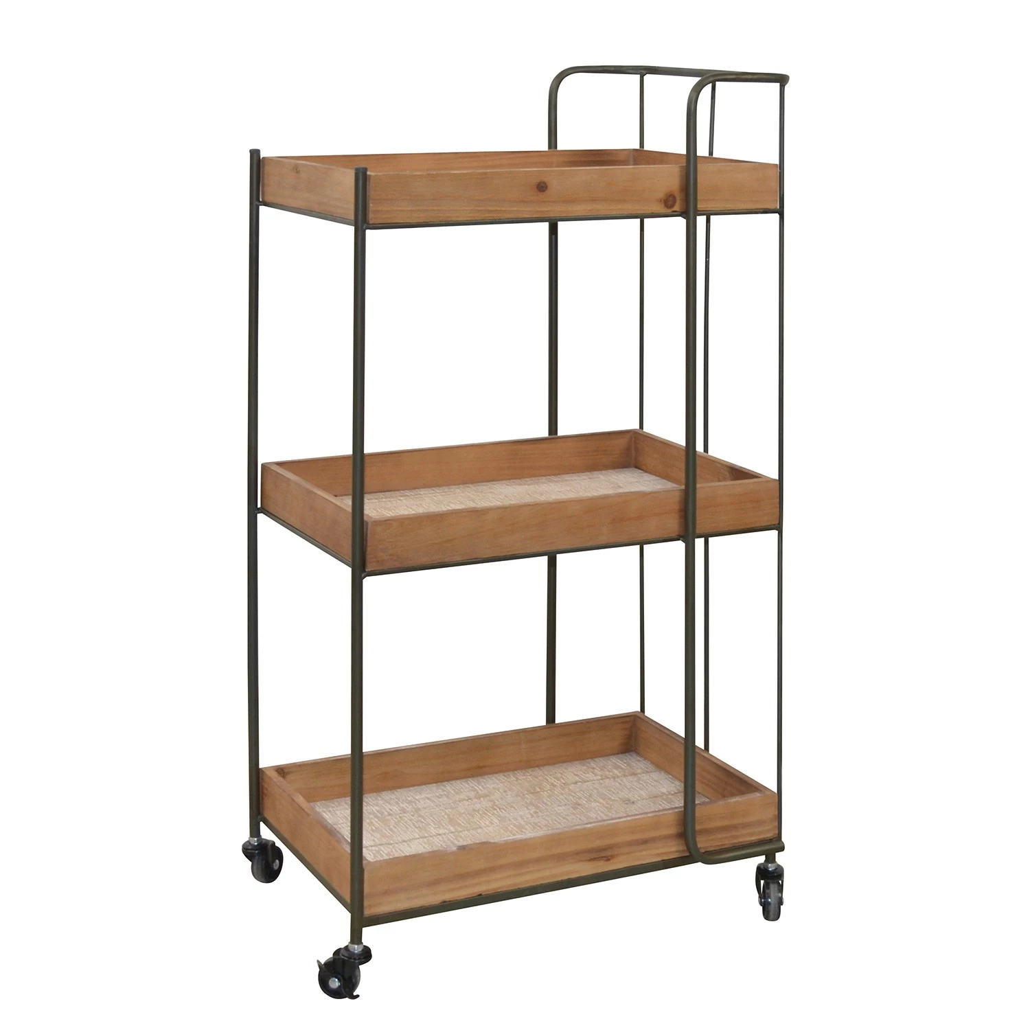 Red Living Desserte Neptun - Métal - Imitation chêne / Noir 4 Red Living Desserte Neptun - Métal - Imitation chêne / Noir – Image 2