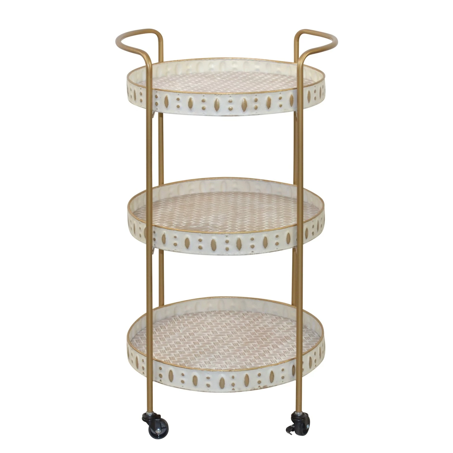 Red Living Desserte Frelada - Métal - Blanc crème / Doré 4 Red Living Desserte Frelada - Métal - Blanc crème / Doré – Image 2