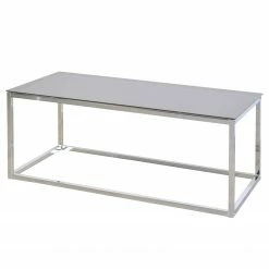 Loftscape Table basse Dorfen - Verre / Métal - Noir / Chrome