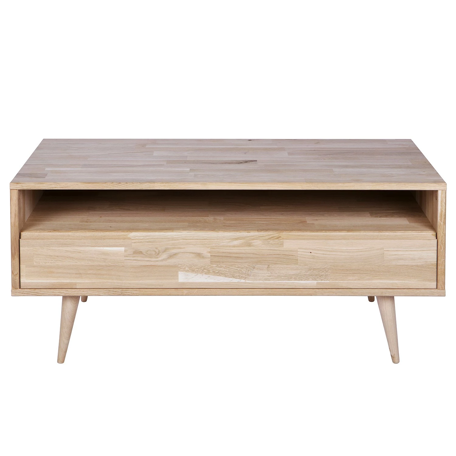 Naturoo Meuble TV Kabane - Chêne massif - Chêne clair - Largeur : 100 cm 6 Naturoo Meuble TV Kabane - Chêne massif - Chêne clair - Largeur : 100 cm – Image 4