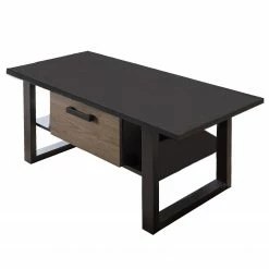 Red Living Table basse Norddal - Imitation noyer / Noir