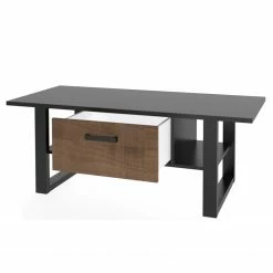 Red Living Table basse Norddal - Imitation noyer / Noir -loftscape Boutique 1000304805 211027 10494400074 DETAILS P000000001000304805