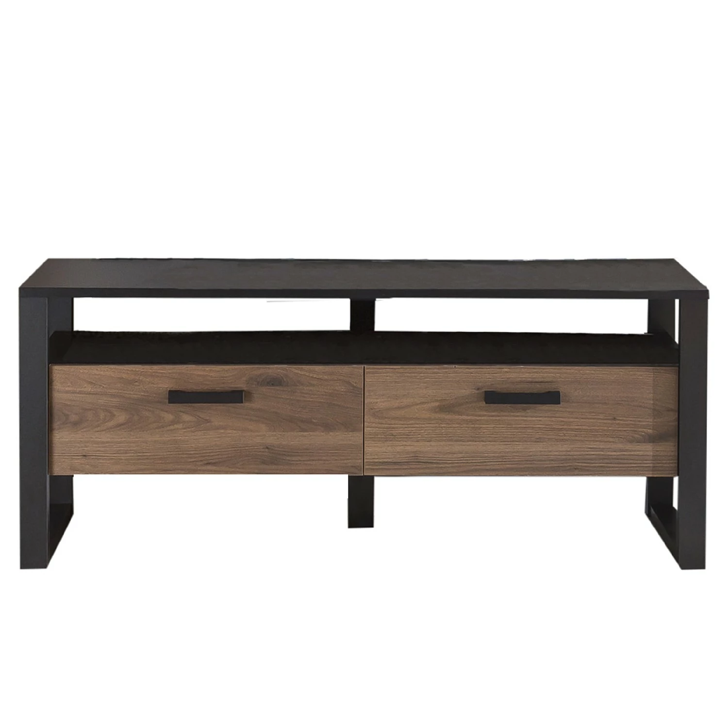 Red Living Meuble TV Norddal II - Imitation noyer / Noir 7 Red Living Meuble TV Norddal II - Imitation noyer / Noir – Image 5