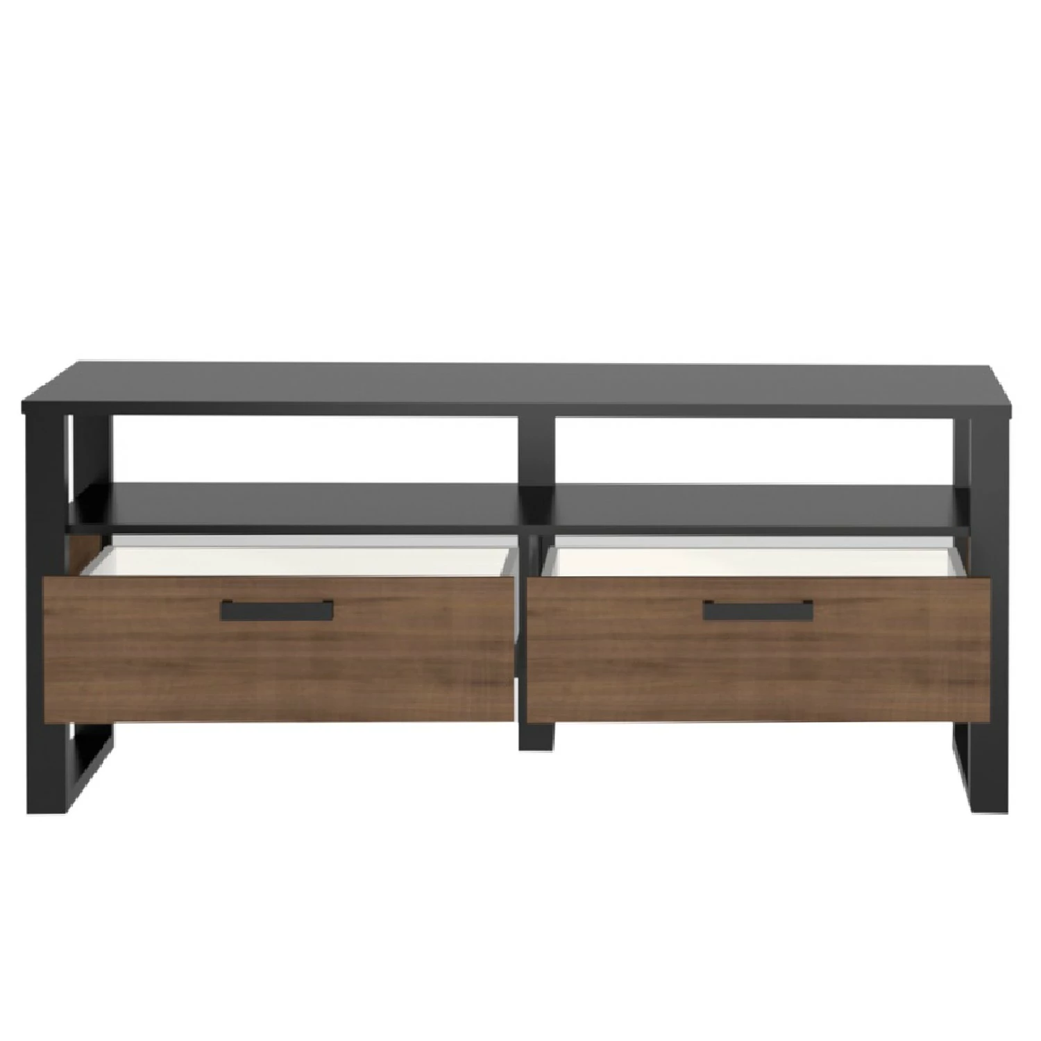 Red Living Meuble TV Norddal II - Imitation noyer / Noir 8 Red Living Meuble TV Norddal II - Imitation noyer / Noir – Image 6