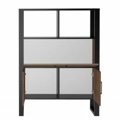 Red Living Buffet haut Norddal - Imitation noyer / Noir -loftscape Boutique 1000304810 211027 104958000111 DETAILS P000000001000304810