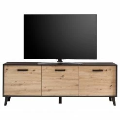 Norrwood Meuble TV Argenteuil I - Imitation chêne artisan / Noir