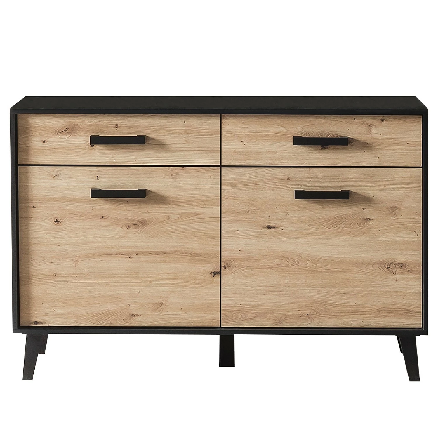 Norrwood Commode Argenteuil I - Imitation chêne artisan / Noir 6 Norrwood Commode Argenteuil I - Imitation chêne artisan / Noir – Image 4