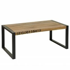 Red Living Table basse Chemnitz - Acacia massif / Métal - Acacia / Noir